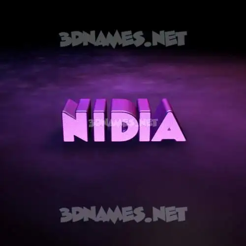 nidia in Big Purple style - 3D name wallpaper