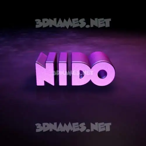 nido in Big Purple style - 3D name wallpaper nido in Big Purple style - 3D name wallpaper