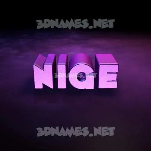nige in Big Purple style - 3D name wallpaper nige in Big Purple style - 3D name wallpaper