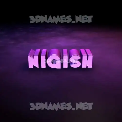 nigish in Big Purple style - 3D name wallpaper nigish in Big Purple style - 3D name wallpaper