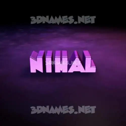 nihal in Big Purple style - 3D name wallpaper