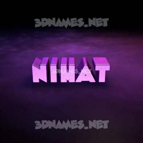 nihat in Big Purple style - 3D name wallpaper nihat in Big Purple style - 3D name wallpaper