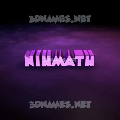nihmath in Big Purple style - 3D name wallpaper