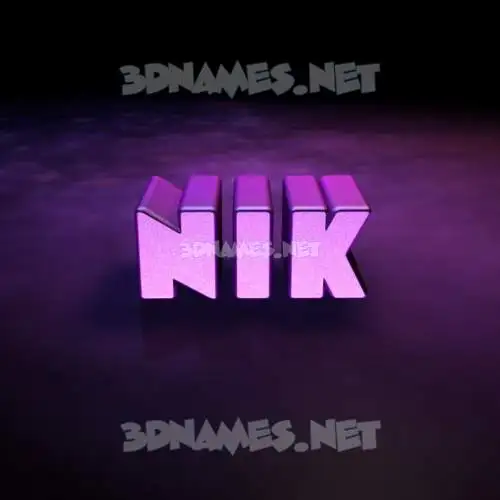 nik in Big Purple style - 3D name wallpaper nik in Big Purple style - 3D name wallpaper