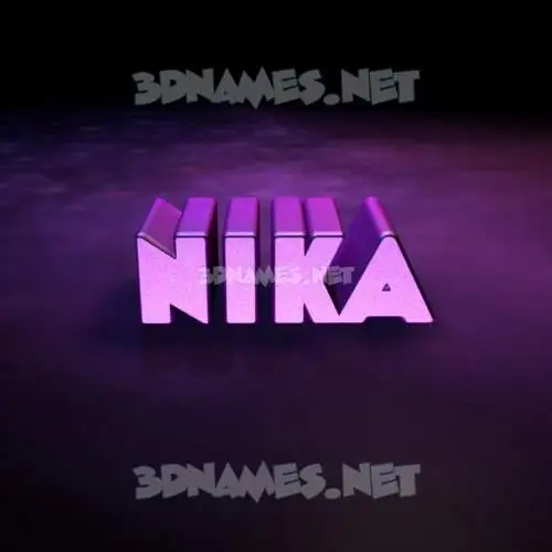 nika in Big Purple style - 3D name wallpaper nika in Big Purple style - 3D name wallpaper
