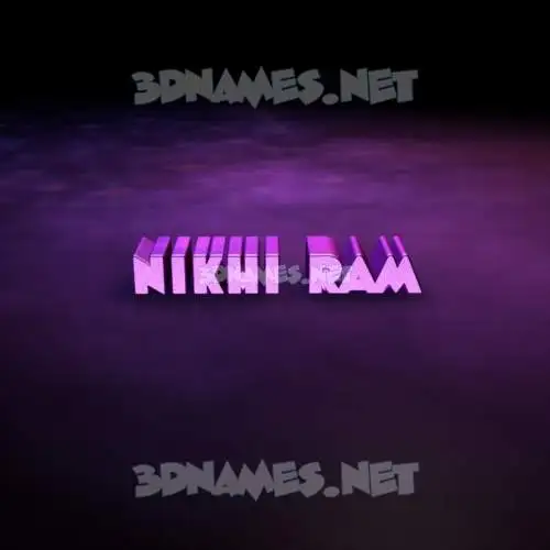 nikhi ram in Big Purple style - 3D name wallpaper nikhi ram in Big Purple style - 3D name wallpaper