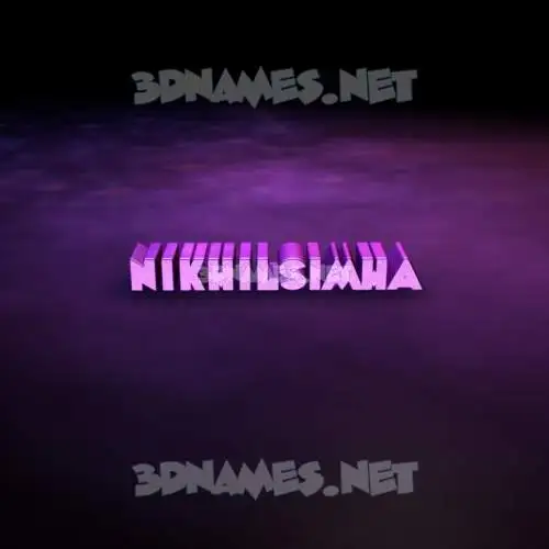 nikhilsimha in Big Purple style - 3D name wallpaper