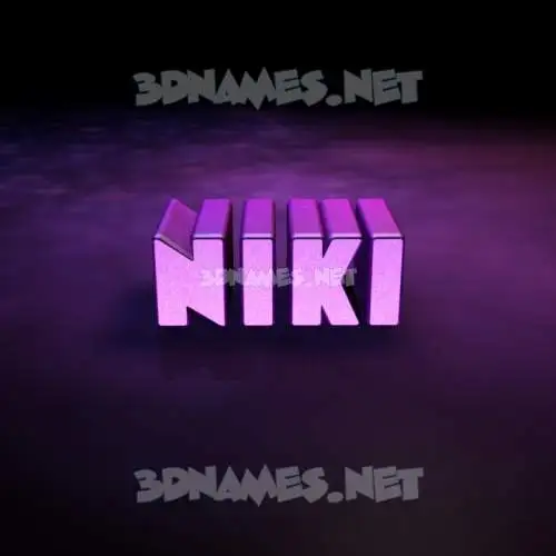 niki in Big Purple style - 3D name wallpaper niki in Big Purple style - 3D name wallpaper