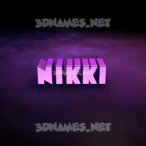 nikki in Big Purple style - 3D name wallpaper nikki in Big Purple style - 3D name wallpaper