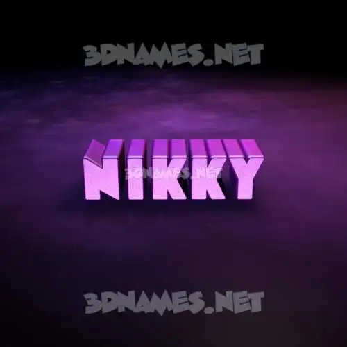 nikky in Big Purple style - 3D name wallpaper nikky in Big Purple style - 3D name wallpaper