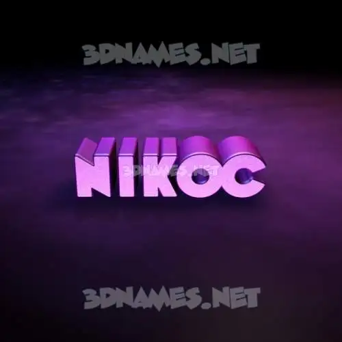 nikoc in Big Purple style - 3D name wallpaper nikoc in Big Purple style - 3D name wallpaper