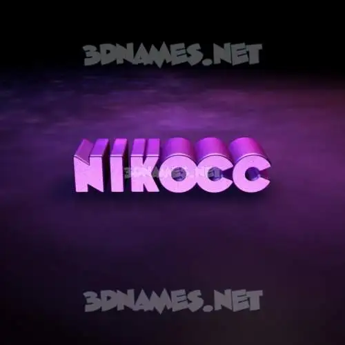 nikocc in Big Purple style - 3D name wallpaper nikocc in Big Purple style - 3D name wallpaper