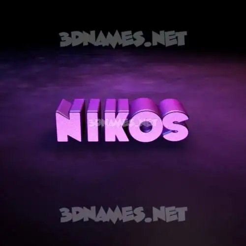 nikos in Big Purple style - 3D name wallpaper nikos in Big Purple style - 3D name wallpaper