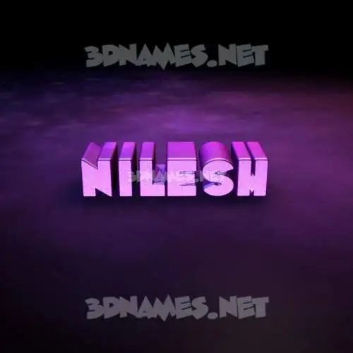 nilesh in Big Purple style - 3D name wallpaper