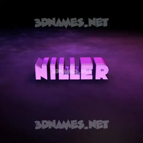 niller in Big Purple style - 3D name wallpaper