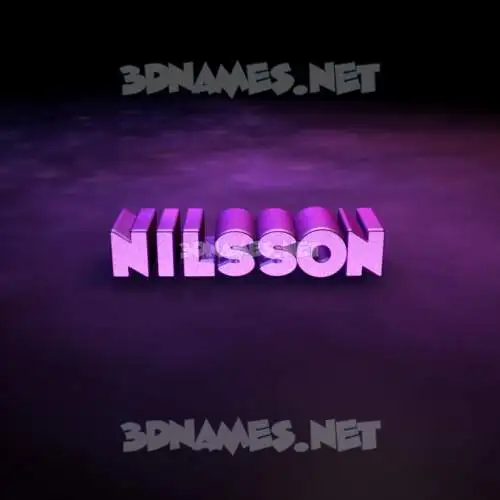 nilsson in Big Purple style - 3D name wallpaper
