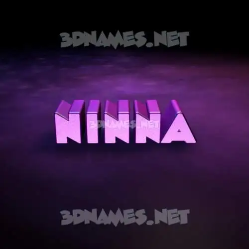 ninna in Big Purple style - 3D name wallpaper