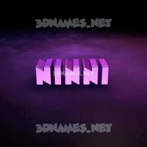 ninni in Big Purple style - 3D name wallpaper
