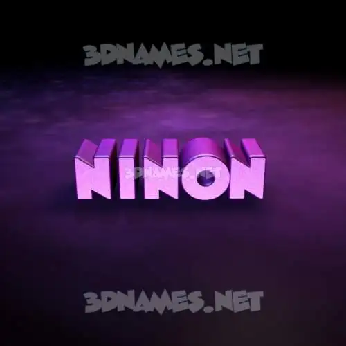 ninon in Big Purple style - 3D name wallpaper