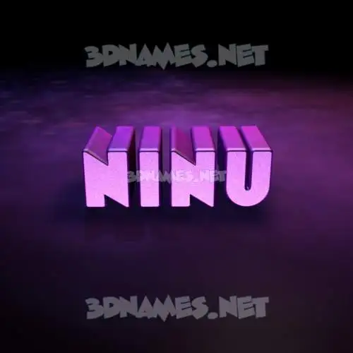 ninu in Big Purple style - 3D name wallpaper