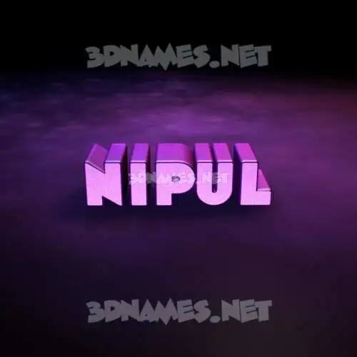 nipul in Big Purple style - 3D name wallpaper