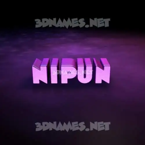 nipun in Big Purple style - 3D name wallpaper