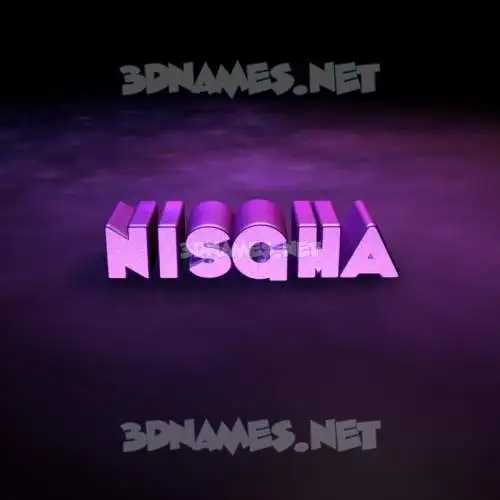 nisgha in Big Purple style - 3D name wallpaper