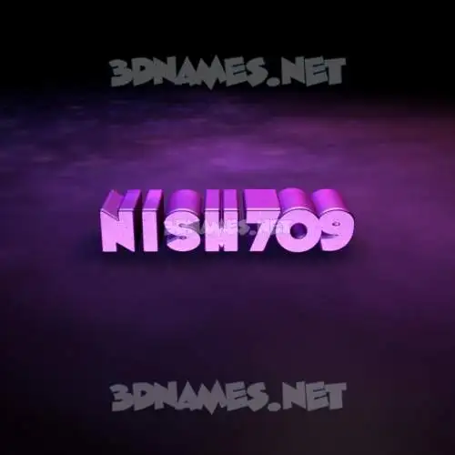 nish709 in Big Purple style - 3D name wallpaper nish709 in Big Purple style - 3D name wallpaper