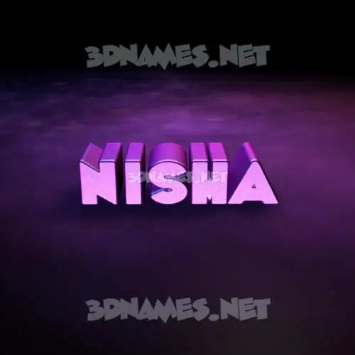 nisha in Big Purple style - 3D name wallpaper