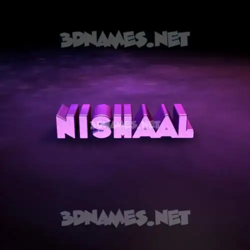nishaal in Big Purple style - 3D name wallpaper