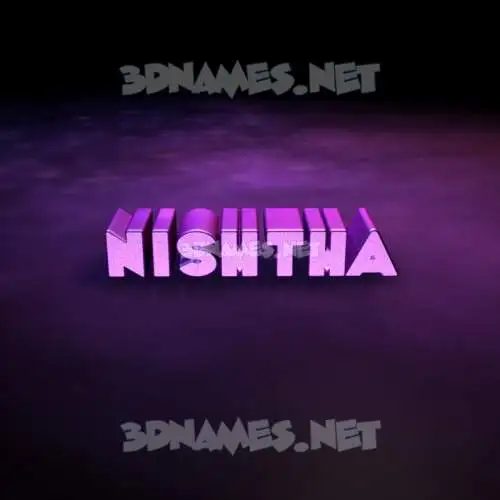 nishtha in Big Purple style - 3D name wallpaper