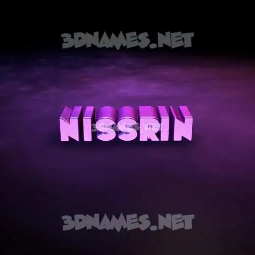 nissrin in Big Purple style - 3D name wallpaper