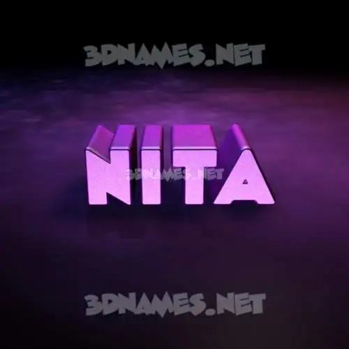 nita in Big Purple style - 3D name wallpaper