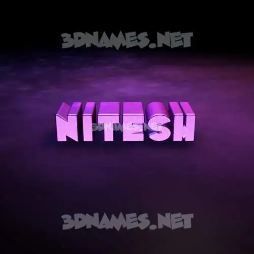 nitesh in Big Purple style - 3D name wallpaper