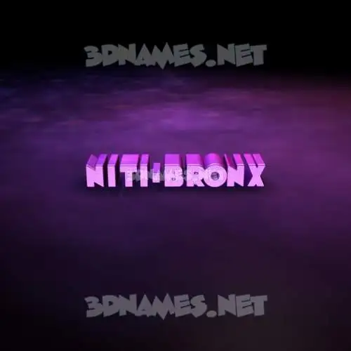 niti-bronx in Big Purple style - 3D name wallpaper