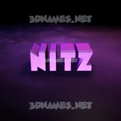 nitz in Big Purple style - 3D name wallpaper