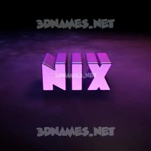 nix in Big Purple style - 3D name wallpaper