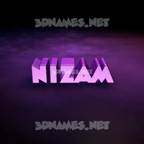 nizam in Big Purple style - 3D name wallpaper nizam in Big Purple style - 3D name wallpaper