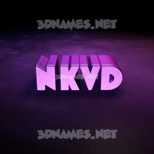 nkvd in Big Purple style - 3D name wallpaper