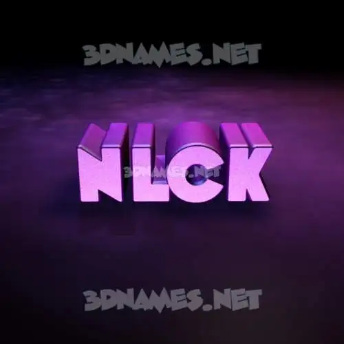 nlck in Big Purple style - 3D name wallpaper nlck in Big Purple style - 3D name wallpaper