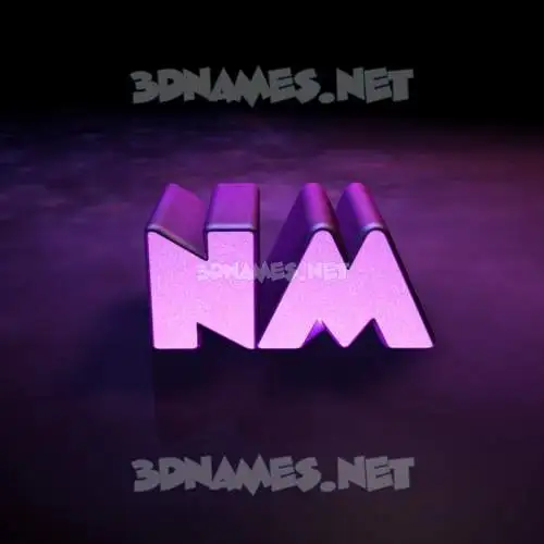 nm in Big Purple style - 3D name wallpaper nm in Big Purple style - 3D name wallpaper