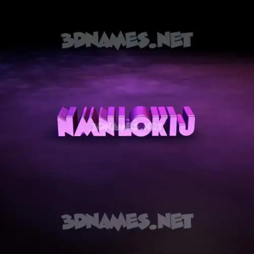 nmnlokij in Big Purple style - 3D name wallpaper