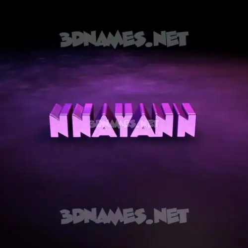 nnayann in Big Purple style - 3D name wallpaper