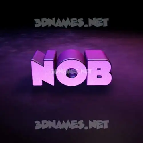 nob in Big Purple style - 3D name wallpaper nob in Big Purple style - 3D name wallpaper