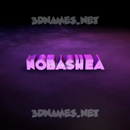 nobashea in Big Purple style - 3D name wallpaper