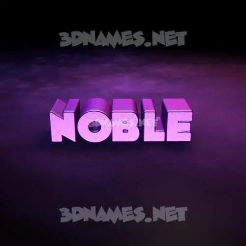 noble in Big Purple style - 3D name wallpaper