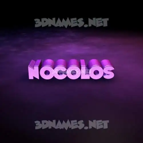 nocolos in Big Purple style - 3D name wallpaper nocolos in Big Purple style - 3D name wallpaper