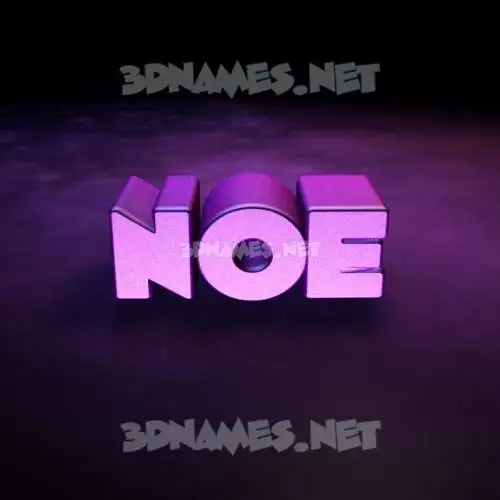 noe in Big Purple style - 3D name wallpaper