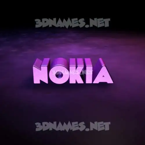 nokia in Big Purple style - 3D name wallpaper nokia in Big Purple style - 3D name wallpaper
