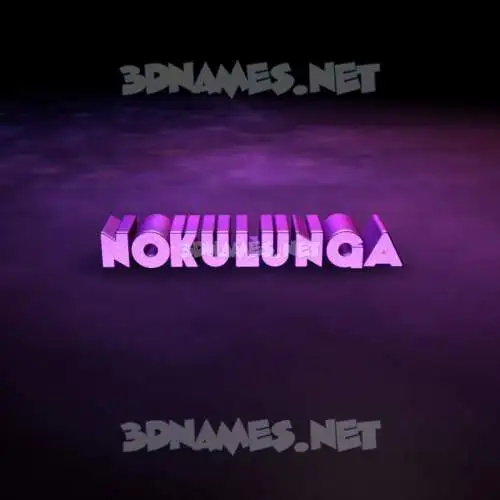 nokulunga in Big Purple style - 3D name wallpaper